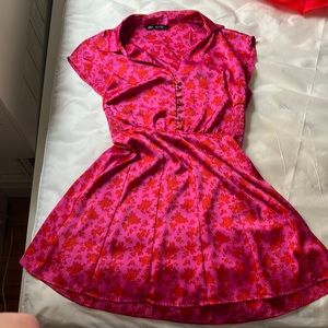 Zara floral flare dress